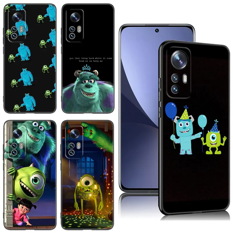 Disney Mike Wazowski Black Silicone Phone Case For Xiaomi Mi 9 SE 10T 11 12 13 Lite 9T 11T 12S 12T 13T 14 Pro 5G NE 10i 11i 12X