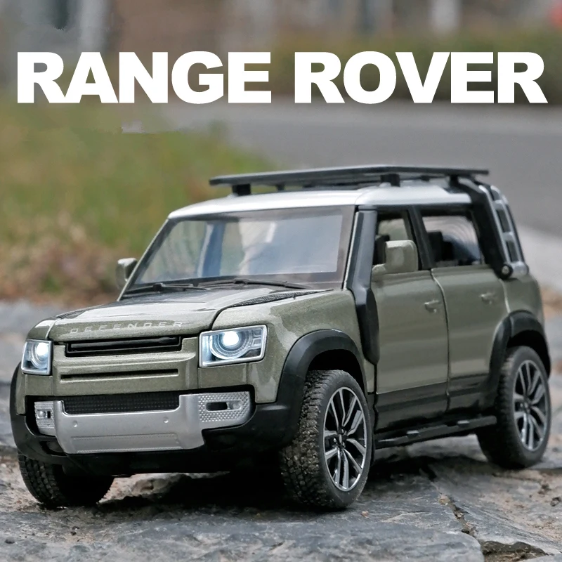 

1/32 Range Rover Defender SUV Alloy Car Model Diecast Metal Simulation Off-road Vehicles Car Model Sound and Light Kids Toy Gift