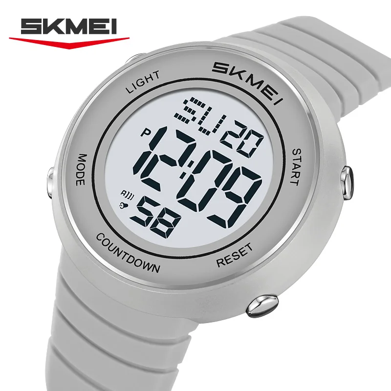 

SKMEI 2529 Новые мужские часы для активного отдыха, электронные часы с функцией обратного отсчета, водонепроницаемые, с датой и временем, силиконовые мужские часы, reloj hombre.
