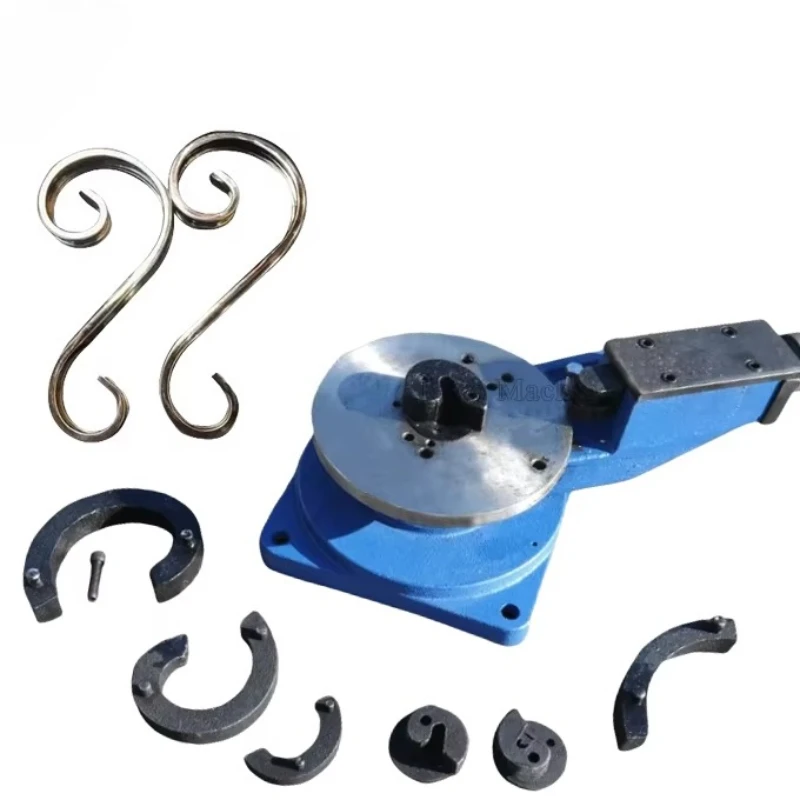 

Multifunction Manual Metal Tube Craft Bending Machine Round Steel Rolling Scroll Pipe Bender