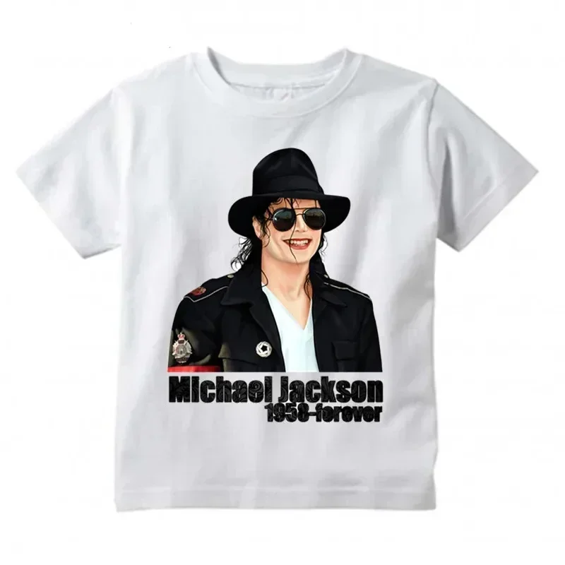 Michael Jackson Graphic Printed Cotton T-shirt Harajuku Rock Fashion Casual Short Sleeve Crew Neck Breathable T Shirt Women