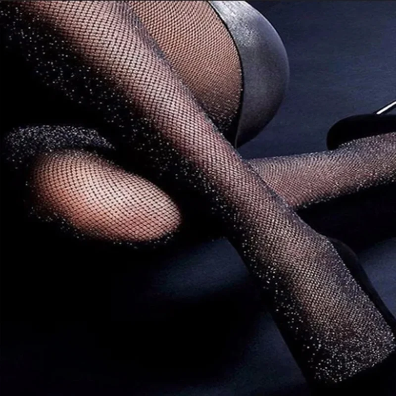 Tights Fishnet Pantyhose Women Carnival Stockings Solid Shiny Lingerie Glitter Stockings Sexy Stockings Plus Size Stockings