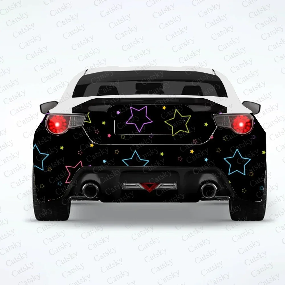 

Pentagram pattern car sticker rear car rear modification custom suitable for SUV car truck packaging sticker decal
