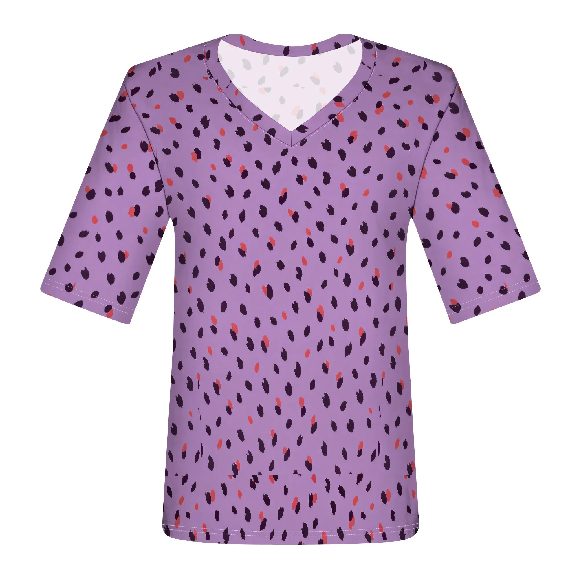 Ladies Tops and Blouse 1/2 Sleeve Summer Shirts Solid Color Basic Tops Casual Tee Shirts Loose Fitted Tunic Tops