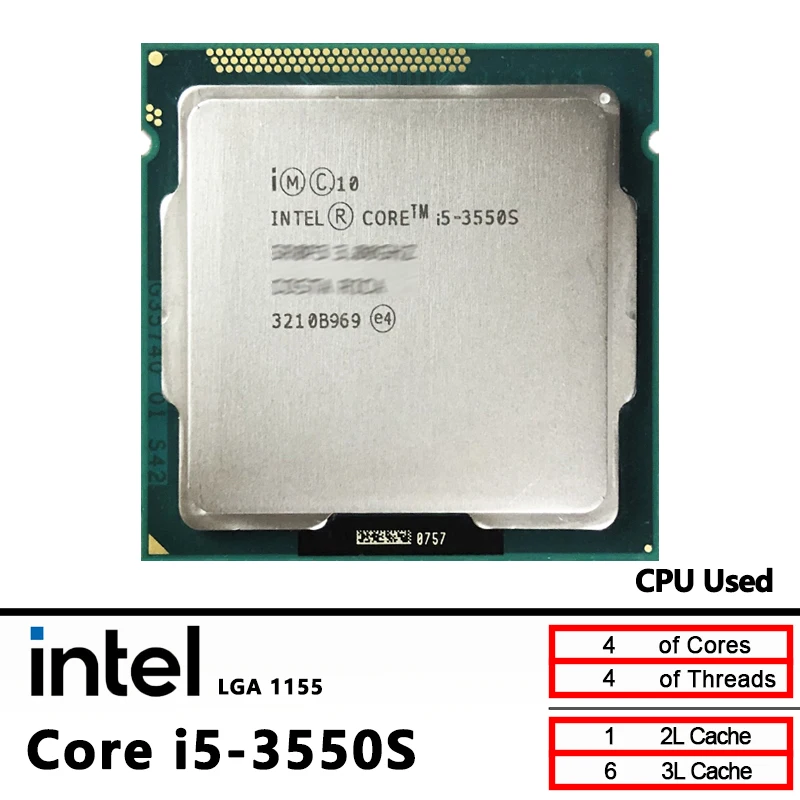 

Intel Core i5-3550S i5 3550s 3.0 GHz Quad-Core Quad-Thread CPU Processor 65W LGA 1155