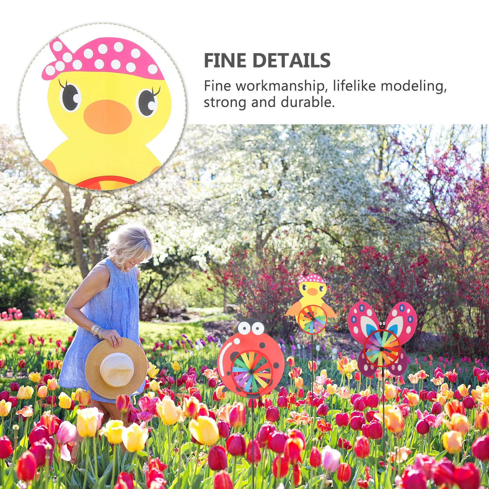 

Набор из 5 ярких декоративных ветряных мельниц в виде животных для украшения сада, вечеринок, школьных мероприятий, газонов и дворов