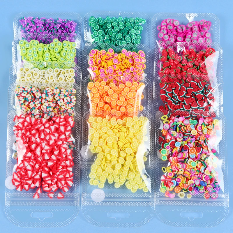 5 Bags Mixed Fruit Resin Filling Polymer Clay Slices Epoxy Resin Mold Filler Summer Sprinkle DIY Keychain Pendant Craft Supplies