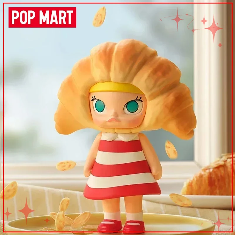 سلسلة رأس الخبز من POPMART MOLLY، صندوق أعمى قابل للجمع، تماثيل عصرية وهدايا عصرية