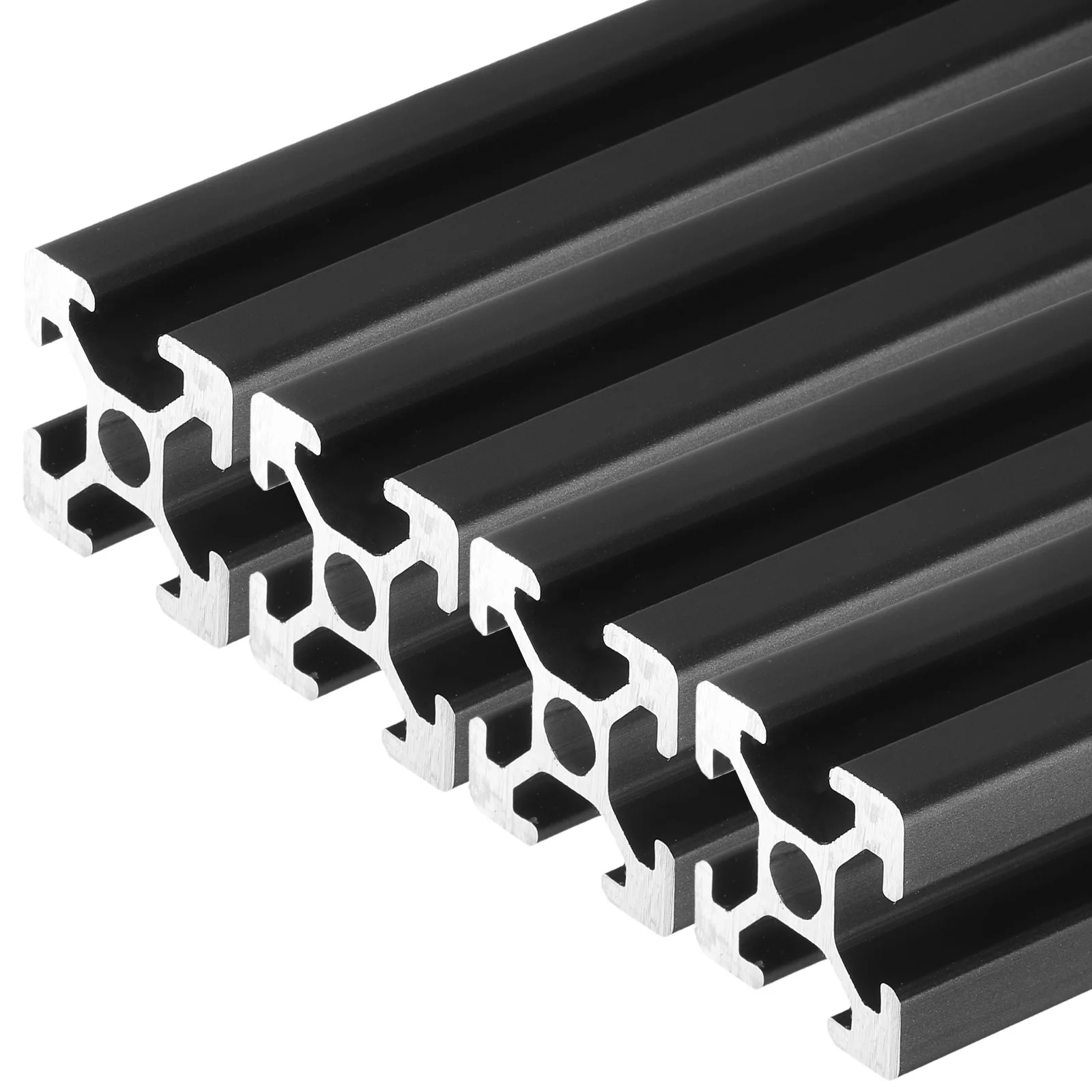 2/4Pcs t Slot 2020 Aluminum Extrusion Profile 100-450mm European Standard Anodized Black Linear Rail Extrusion Frame for Printer