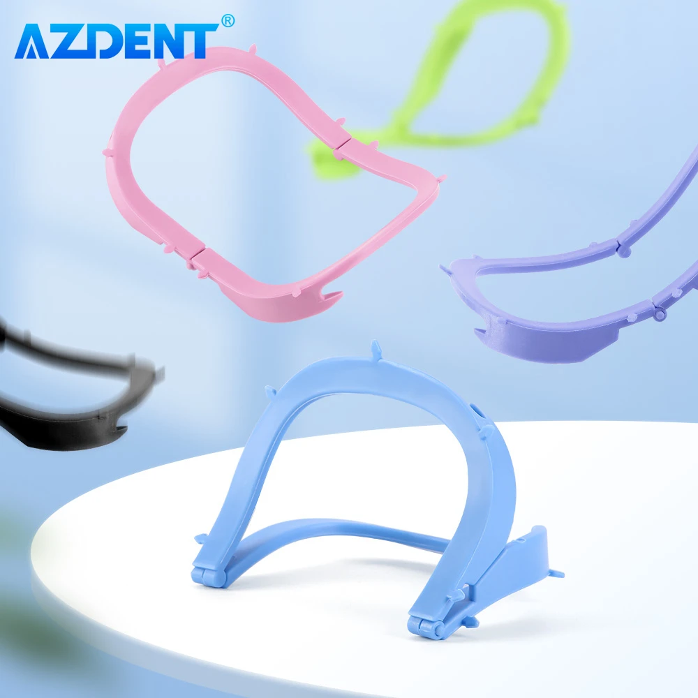 1PC AZDENT Dental Rubber Dam Frame Foldable Autoclavable Plastic Spreading Rubber Dam Bracket Braces Sheets Dentistry Tool