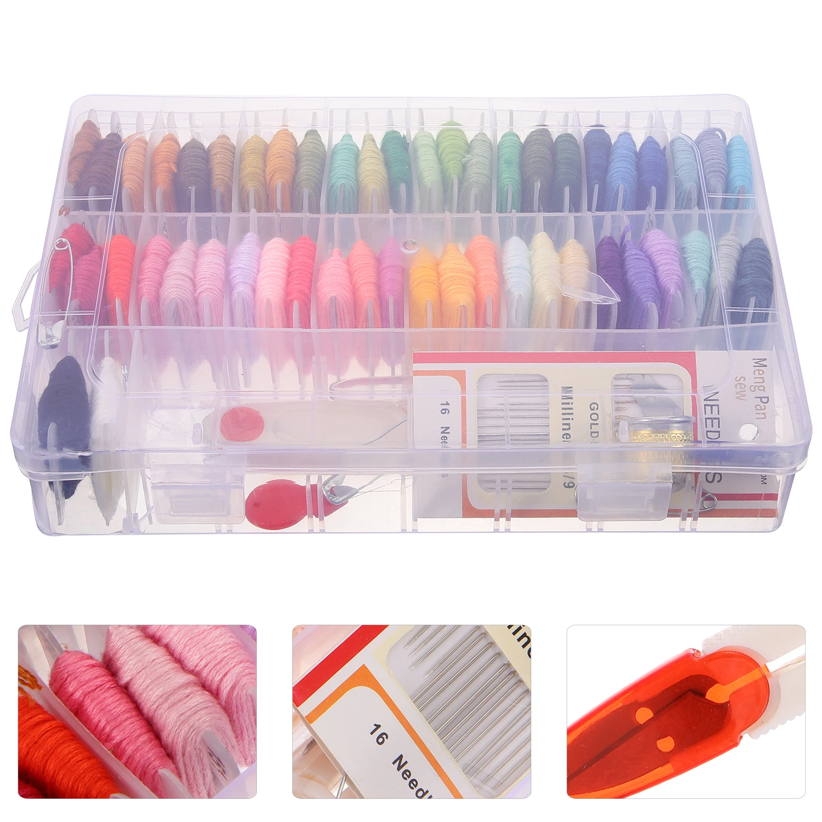 

Embroidery Kit Cross Stitch Thread Tools With Plastic Box Starter Lover Accessories Diy Craft For Christmas Halloween