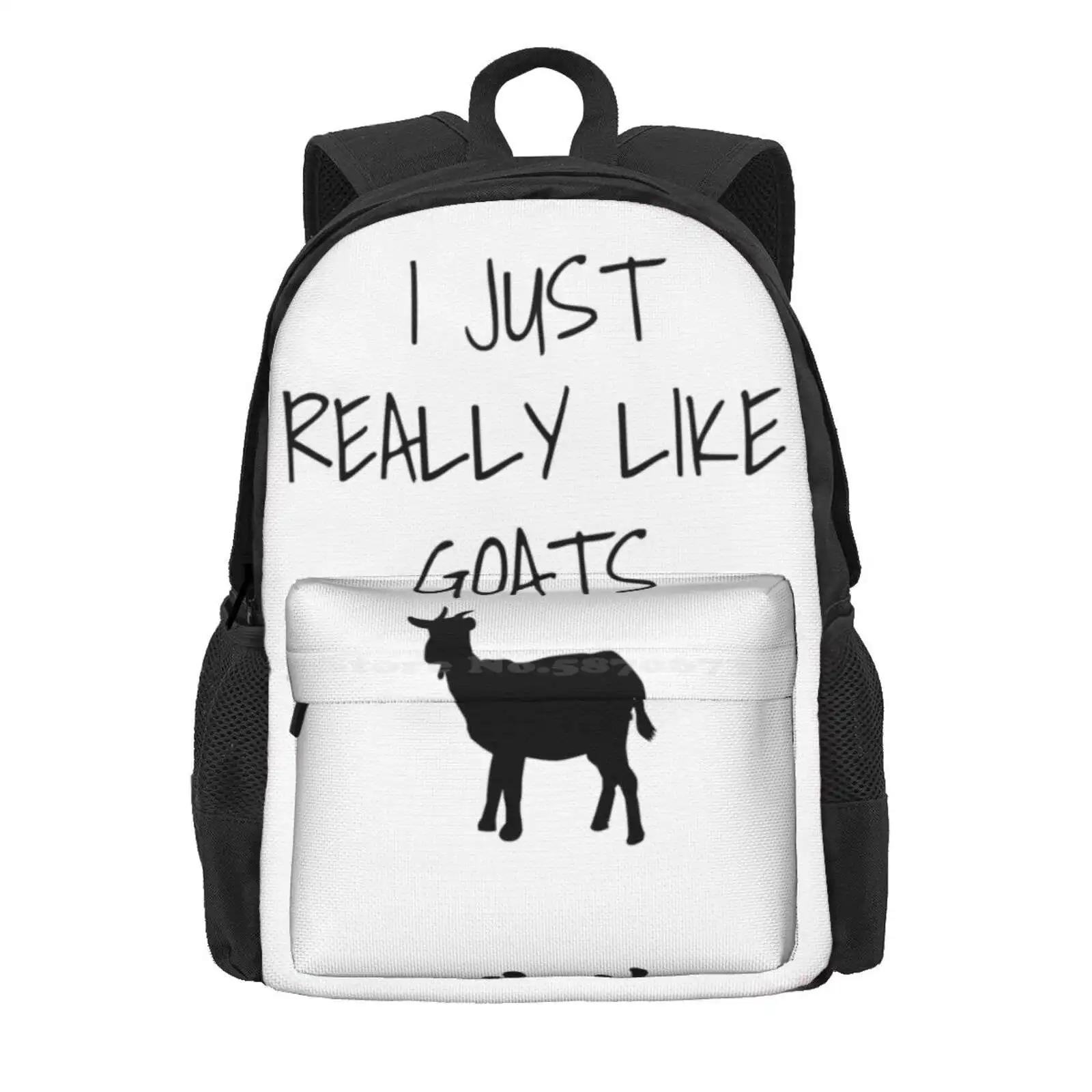 I Just Really Like Goats - Funny Goat Gift Hot Sale Schoolbag Backpack Fashion Bags I Love Goats Cute Kids Farmer Goat Lover