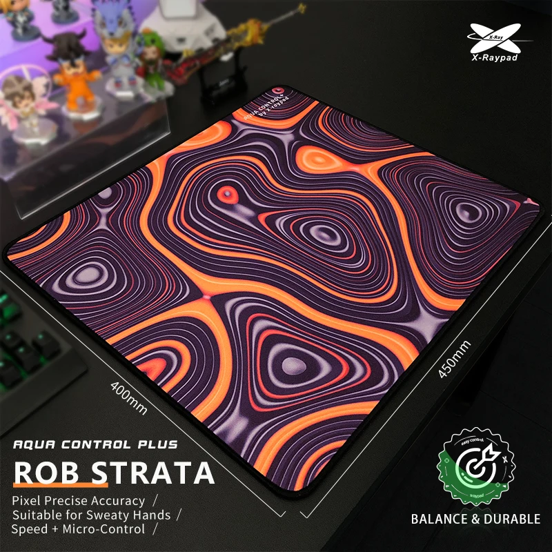 Tapis de souris de jeu X-raypad ROB Strata Aqua Control Plus 450x400x4mm AC+ ROB Strata Deskmat