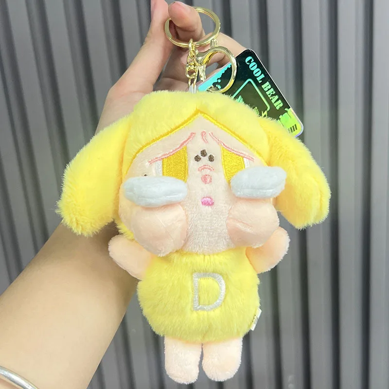 Novo labubu chaveiro de pelúcia boneca dos desenhos animados bonito carro chorão chaveiro de pelúcia brinquedos kawaii presentes femininos