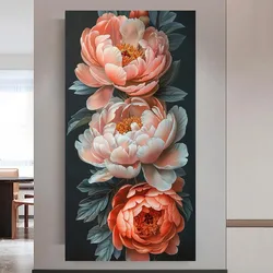 Large Size peony Diamond Painting New 2025 Full Square Round Diamond Embroidery Red Flowers Picture Mosaic Living Room Decor