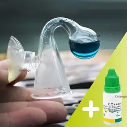 Vérificateur de goutte de CO2 pour aquarium en verre, diffuseur, moniteur de CO2 à suspendre, capteur, indicateur de détecteur pour poisson précieux, test de CO2 planté inclus