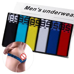 6PCS/LOT Men Underwear Thong Set Cotton Jockstrap Male Sexy Gay Mens Panties Sissy Lingerie G Strings Hombre Cueca Tangas