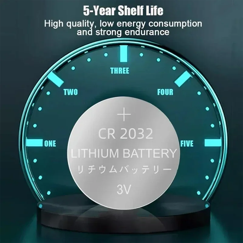 CR2032 3v button battery ECR2032 DL2032 BR2032 L2032 200mAh button battery suitable for watch toy computer replacement battery