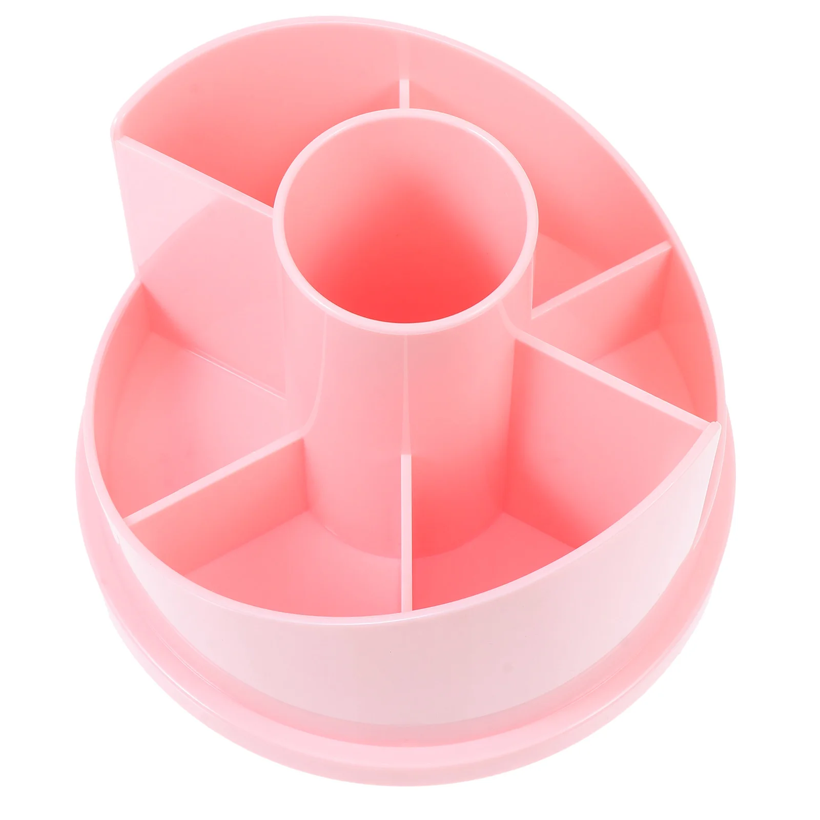 

Makeup Brush Cylinder Storage Box Brushes Container High Capacity Holder Pink Plastic