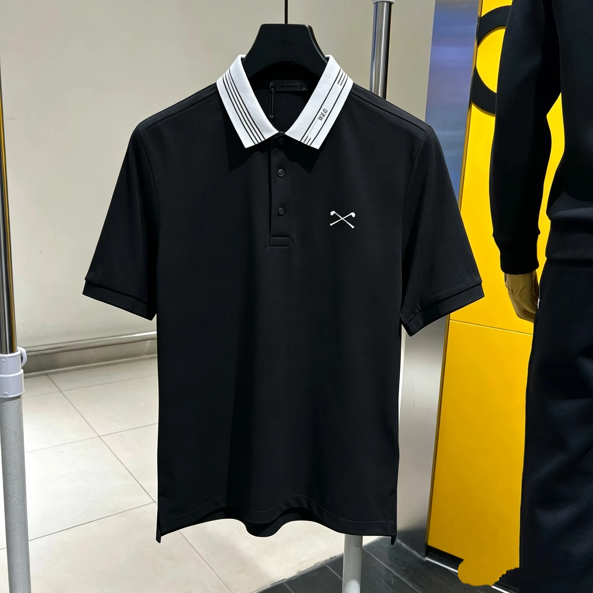 Golf Clothes Men Brand Breathable Quick Drying Polo Shirt Short Sleeved Lapel Loose Brand Golf T Shirt