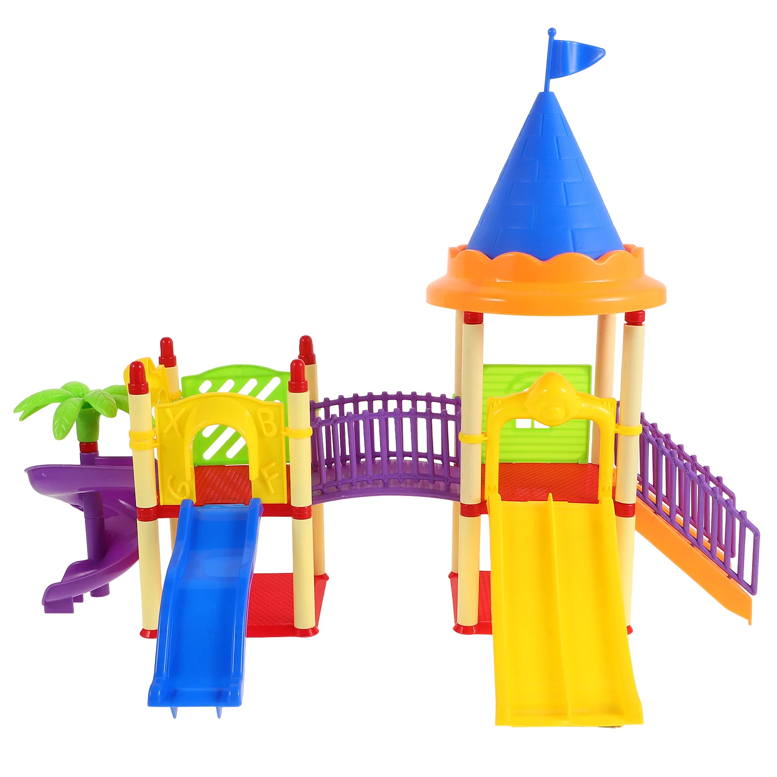 Playground Toys Decor Slide Mini House Ornaments Accessory Plastic Miniature for Child