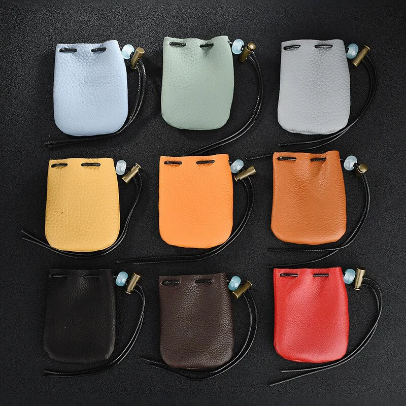 Leather Edc. Carry Pouch - Премиум-кошелек из натуральной кожи на шнурке,