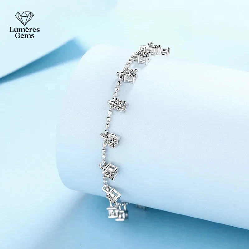 

Теннисный браслет с бриллиантами 1,3/3,9 карата D цвета, муассанит с кисточками для женщин, платиновая цепочка PT950, блестящая сертифицированная GRA