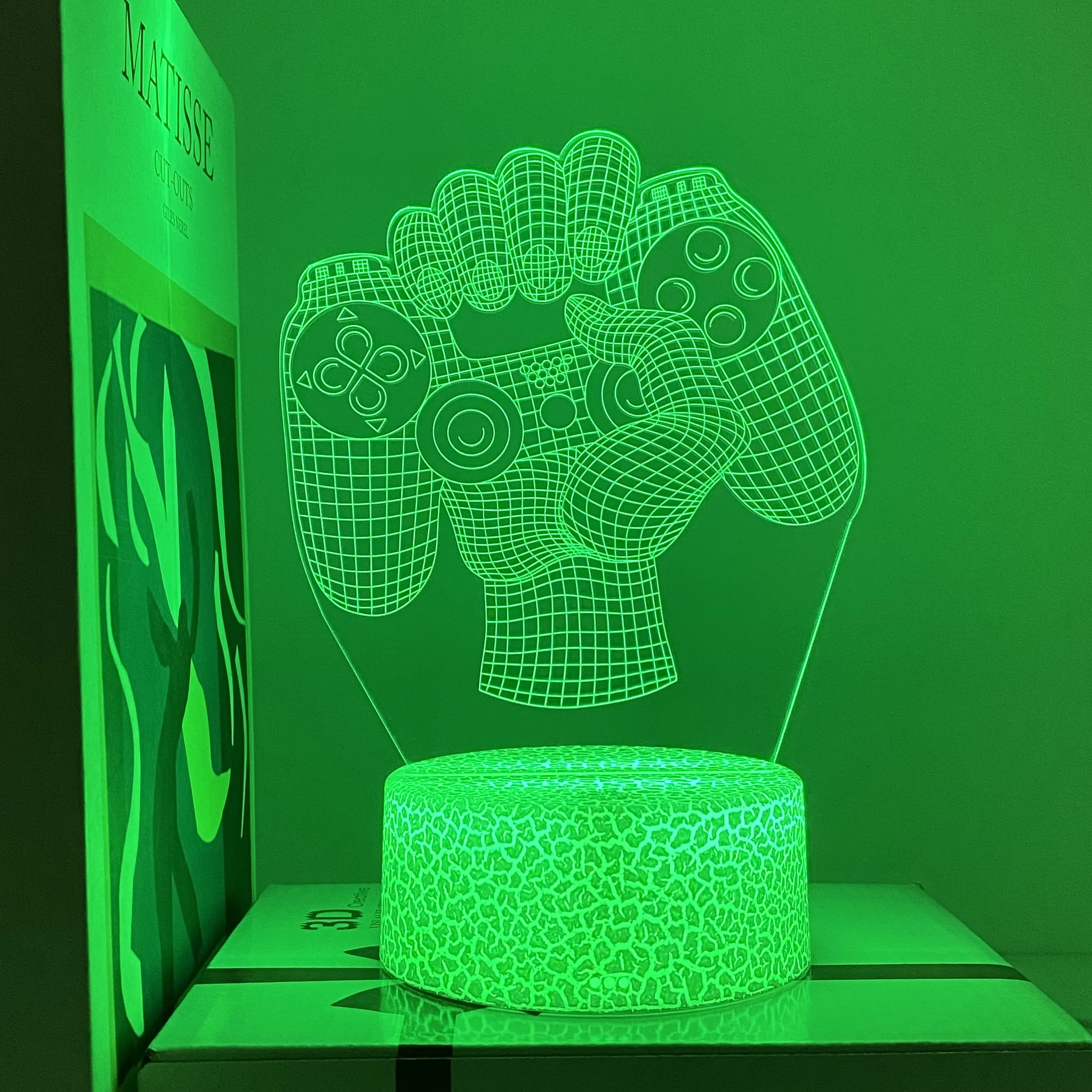 1pcs gamepad pattern atmosphere decorative lights, soft light with sleeping lights, holiday gifts for family and friends.