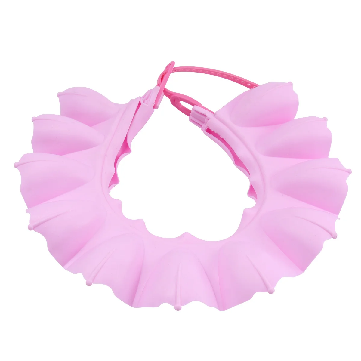 Wodoodporny kapelusz do mycia włosów dla niemowląt, regulowany, TPE, różowy, miękki, wytrzymały, bezpieczny, zapobiega wpuszczaniu się wody, szamponu do oczu i uszu podczas kąpieli.