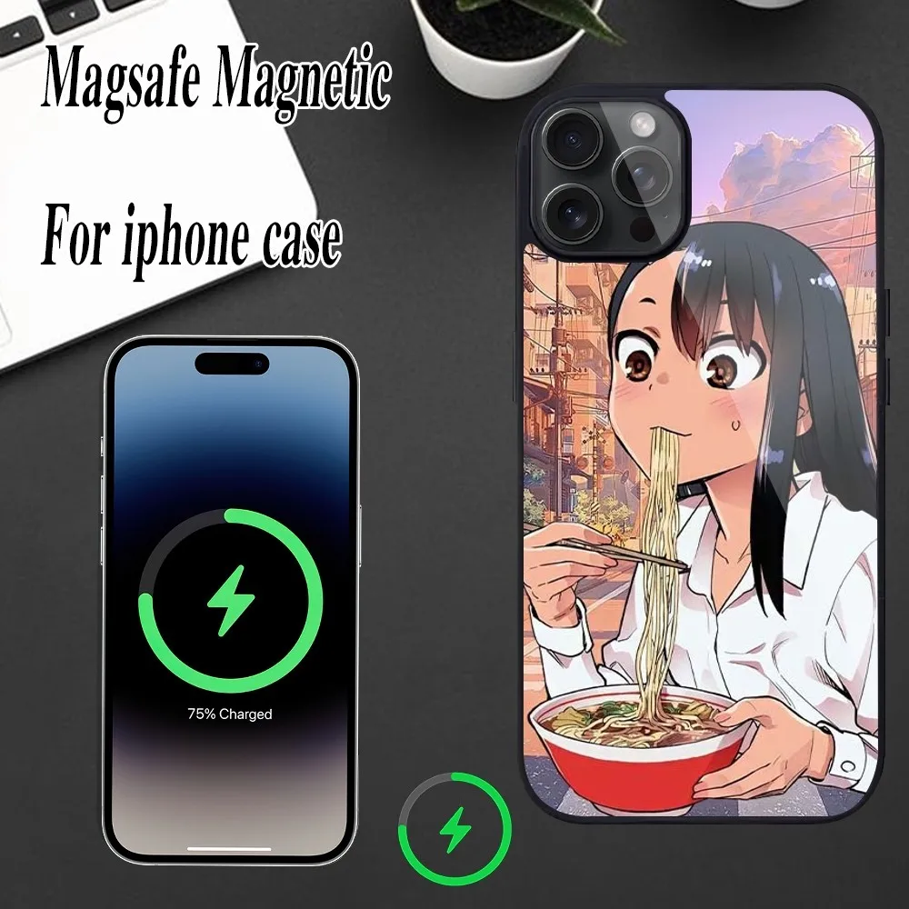 Nagatoro san anime Phone Case For iPhone Magesafe Magnetic  12 13  15 11 Mini 14 Max Pro Plus Shell