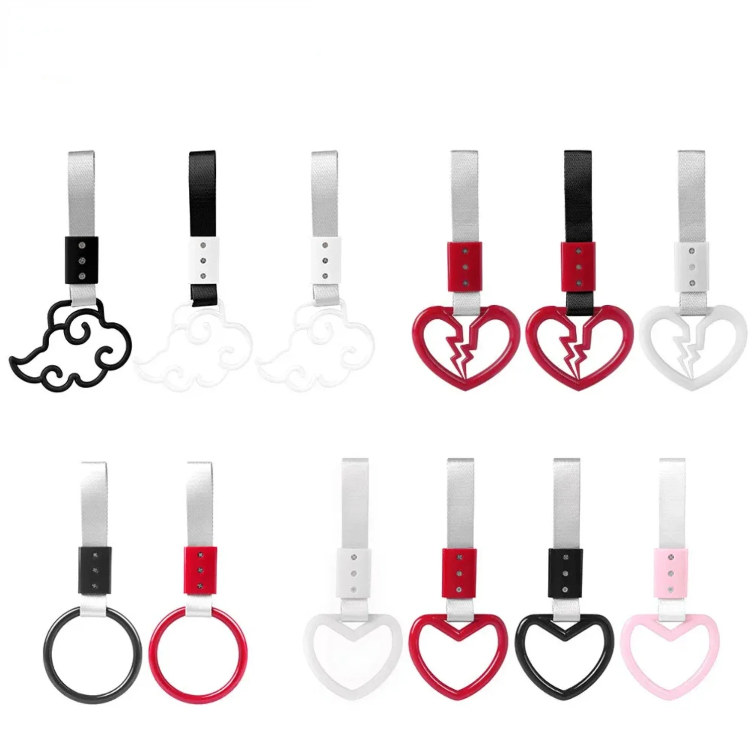 

Trendy and Stylish Japanese Style Heart Cloud Train Bus Handle Hand Strap Tsurikawa Ring Drift Auto Accessories Charm Strap Car