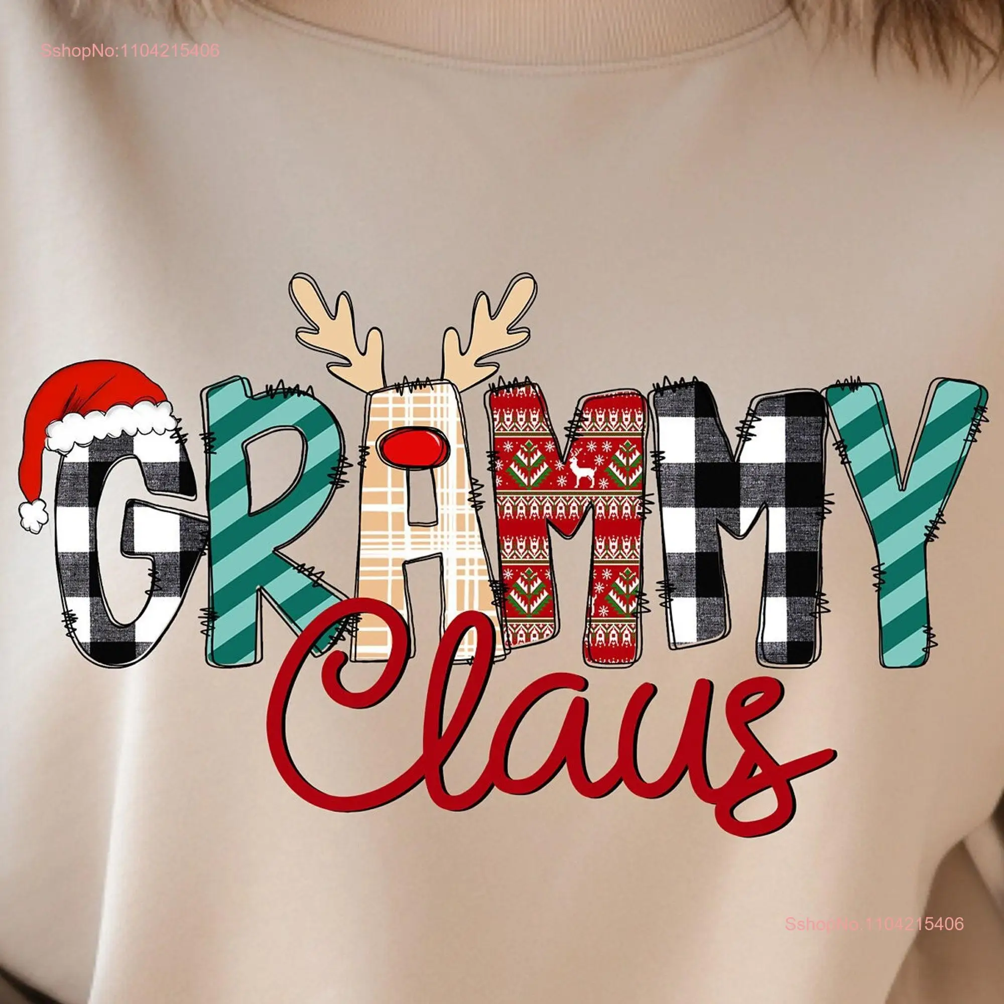 Grammy Claus SweaT T Shirt Christmas Sweater s For Grandma Xmas long or short sleeves