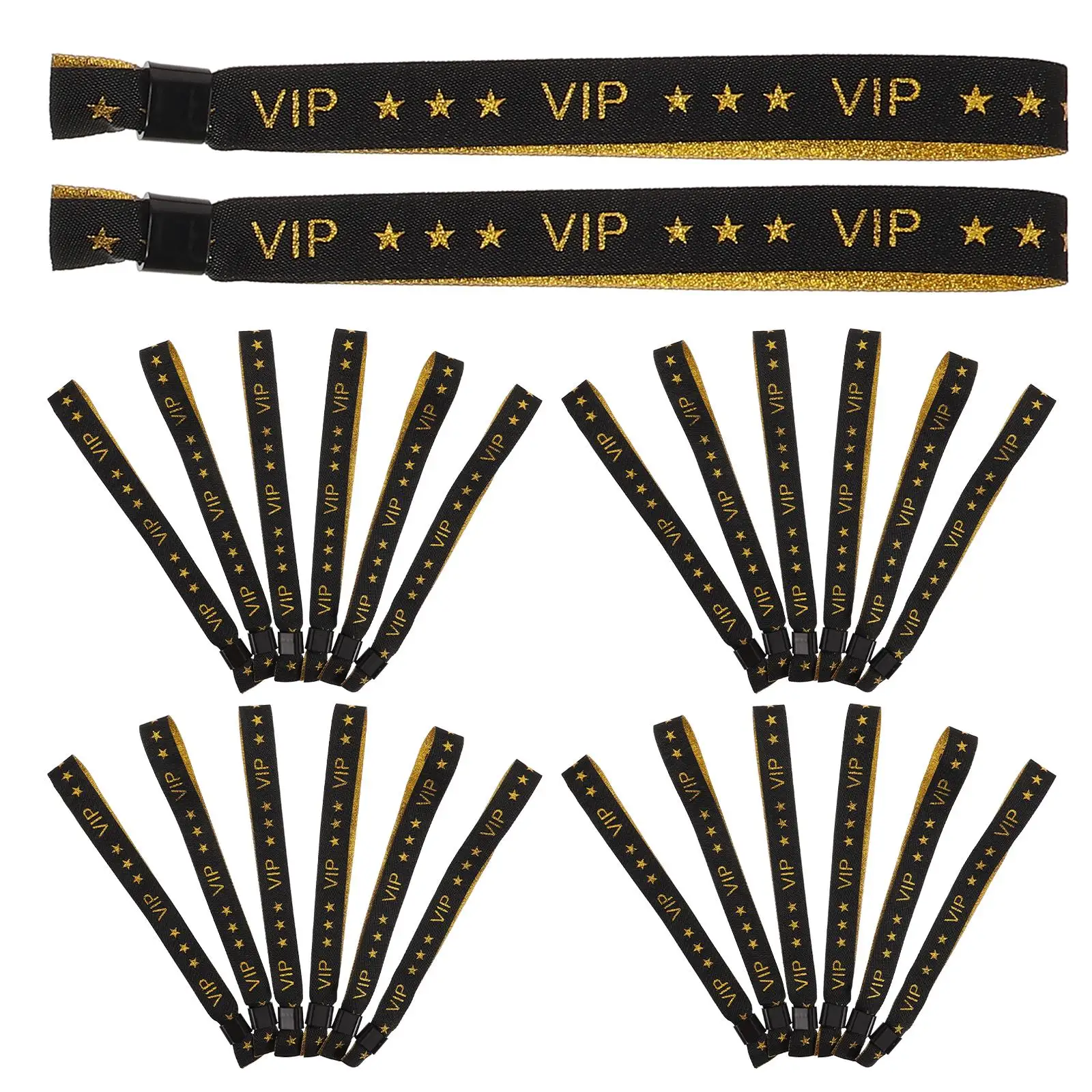 

50 Pcs Identity Recognition Bracelets Concert Event Wristbands Party Favor Straps Vip Badges Cloth Carnival Bracelets Polyester