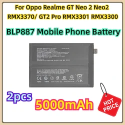 For Oppo Realme GT Neo 2 Neo2 RMX3370/ GT2 Pro RMX3301 RMX3300 New High Capacity BLP887 5000mAh Mobile Phone Battery