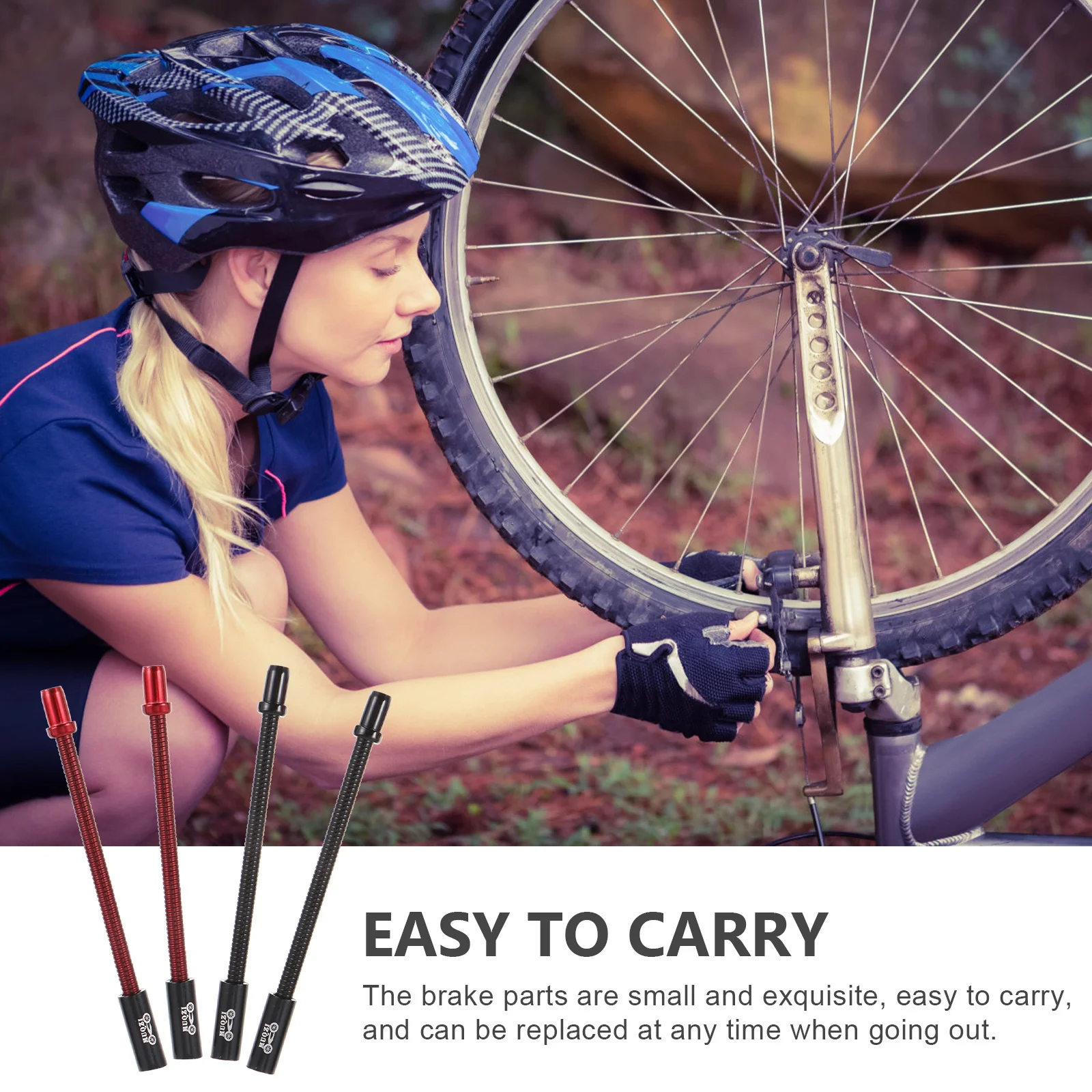 

4Pcs Elbow Tube Smooth Flexible Noodle Caliper for Bike Brake Parts Sturdy Universal Fit Resilient Hose