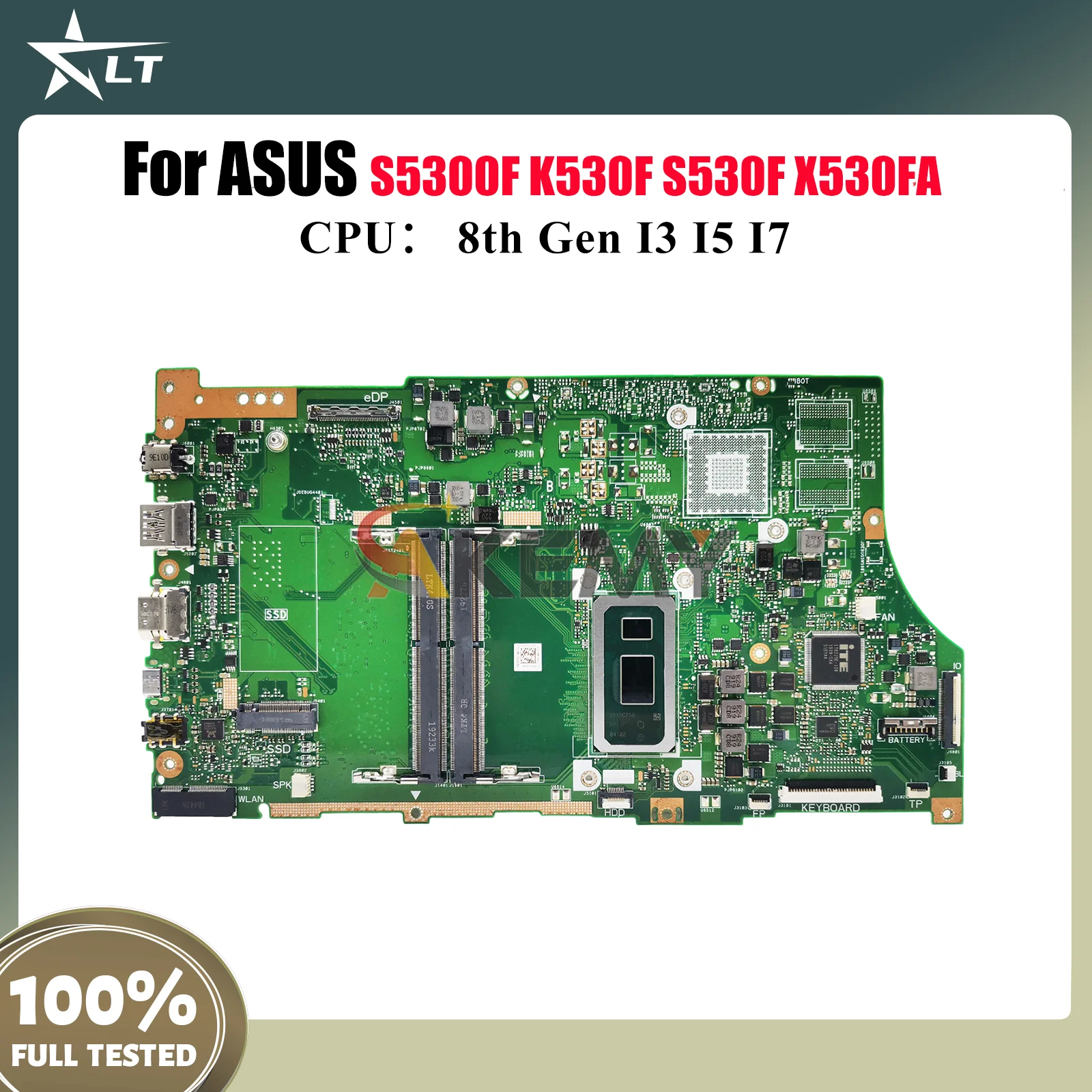 

X530FA Материнская плата для ноутбука ASUS VivoBook X530UN X530F X530FA X530UA X530FN S530F S5300F K530F Материнская плата с процессором I3 I5 I7 stk
