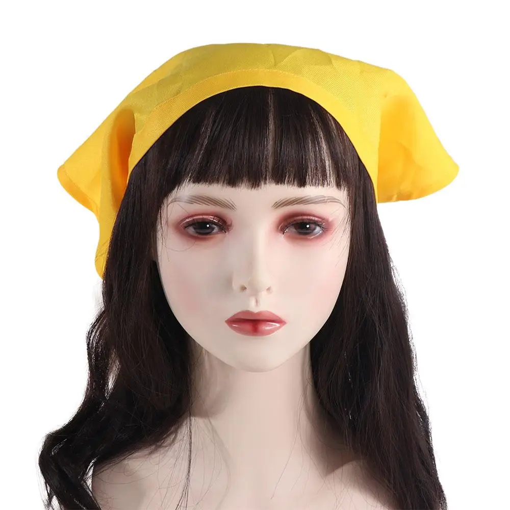 

Kitchen Supplies Triangle Kitchen Work Cap Cotton Multiple Colors Chef Hat Japanese Durable Work Turban Hat Summer