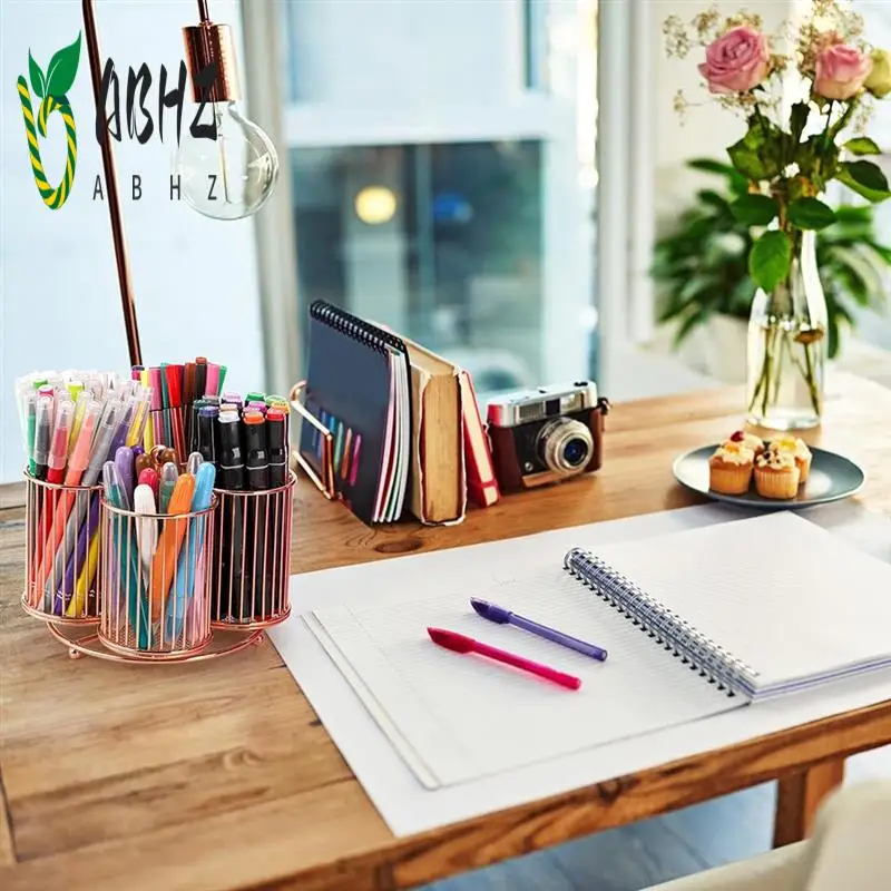 

ABHZ-вращающийся держатель для посуды, 4-х отделений, металлический вращающийся держатель для ручек, кухонная столешница, органайзер для столовых приборов для ложек