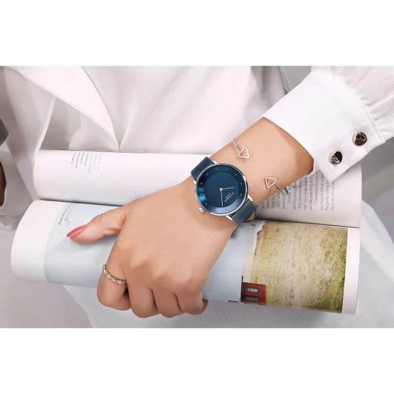 Ladies' Quartz Watch Premier Series with 38mm Brushed Dial and Leather Strap Japanese Miyota Movement Waterproof 30M