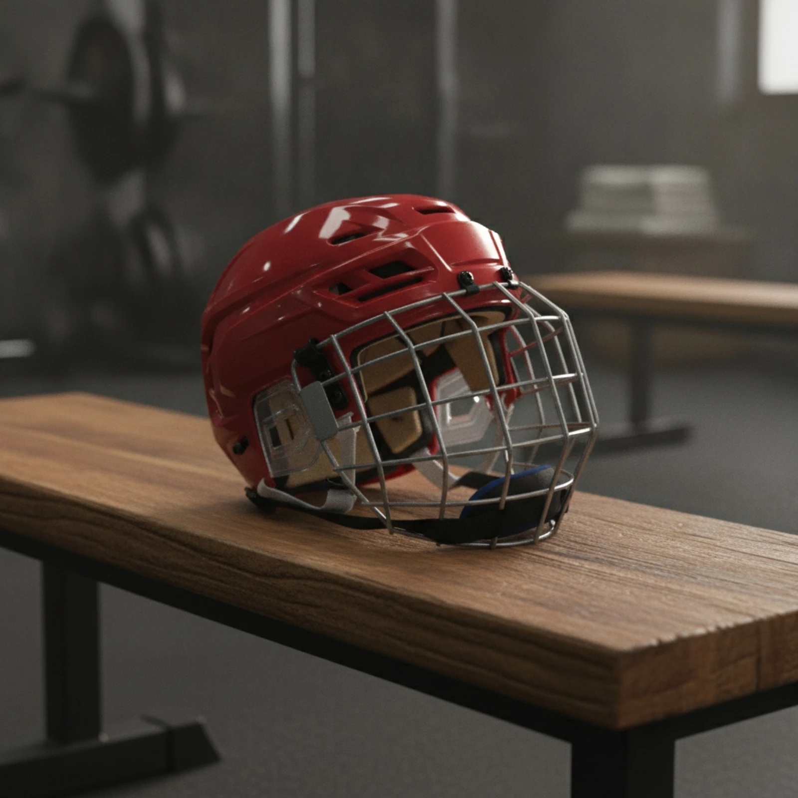 Hockey Helmet with Face Cage Safety Hockey Helmet Ventilated Impact-Resistant for Active Young Players, Rink Sessions