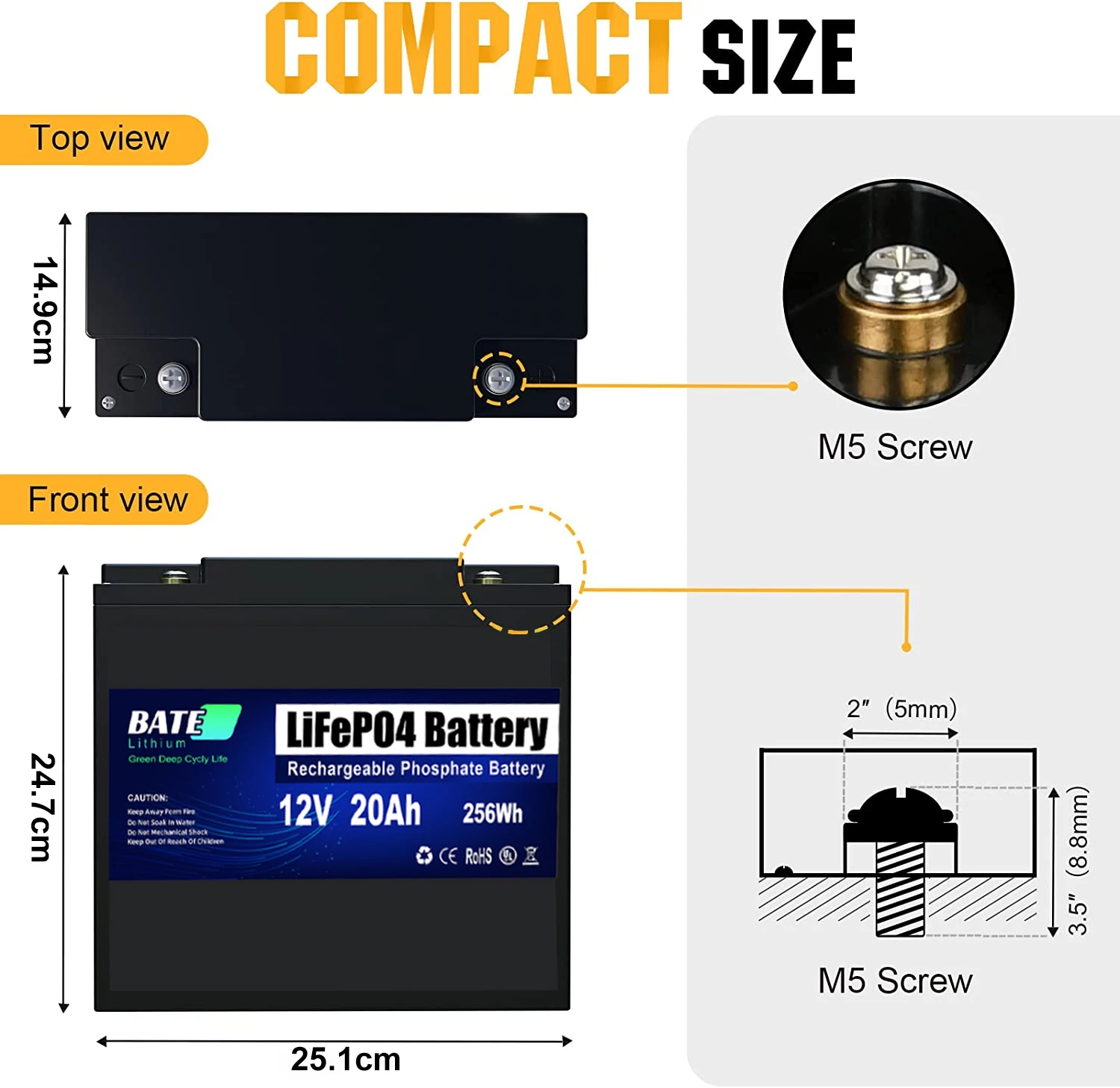 12V 5ah/10ah/12ah/20Ah LiFePO4 Lithium Battery Rechargeable BMS for Solar System Fish Finder Stroller RV Camping 12 Volt