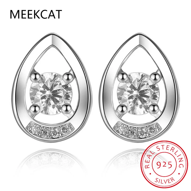 Pear Natural Purple Amethyst 925 Sterling Silver Waterdrop Stud Earring for Women Fashion Gemstone Jewelry Brincos de Prata - view 5