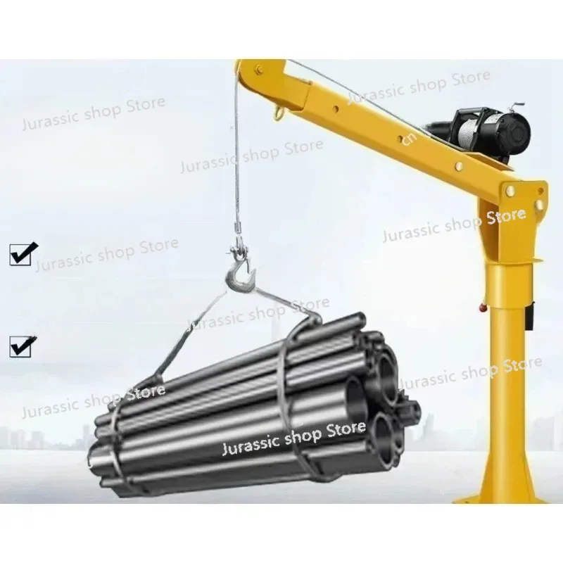 

12V/24V Self-Provided - 500Kg Household Electric Hoisting Locomotive Truck-Mounted Crane