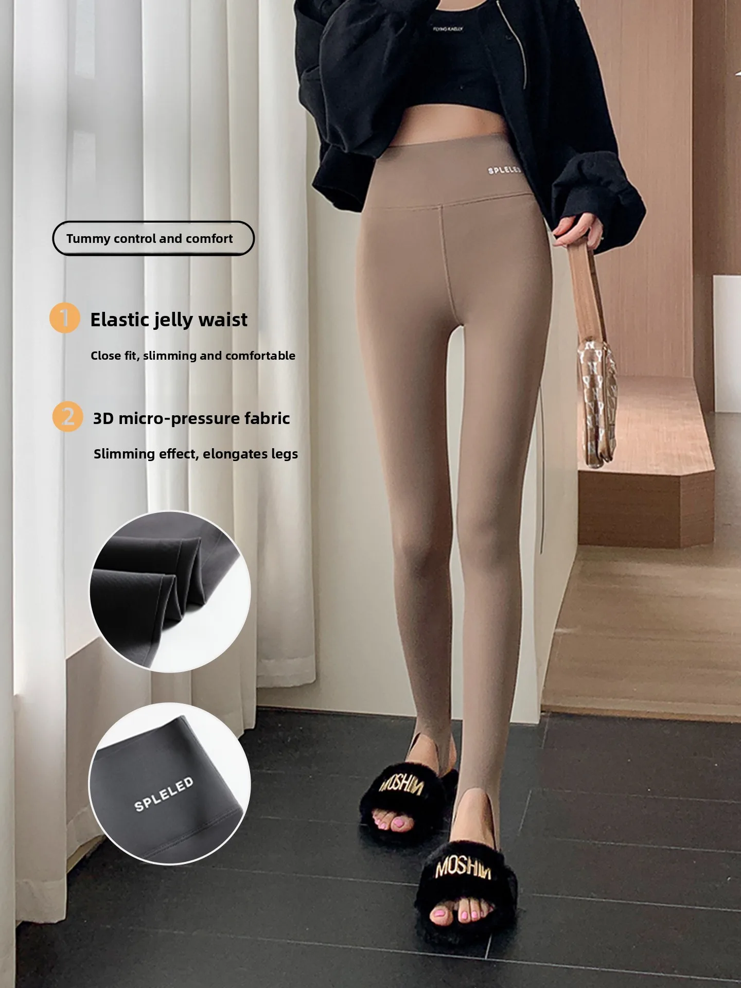 Calças de yoga fitn femininas arcaskin design fce forrado tornozelo comprimento correndo roupas esportivas camada base quente