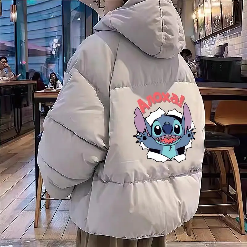 Veste en coton imprimé coeur pour filles, veste mignonne Disney, coton chaud épaissi, point Kawaii, vente en gros, nouveau, automne et hiver