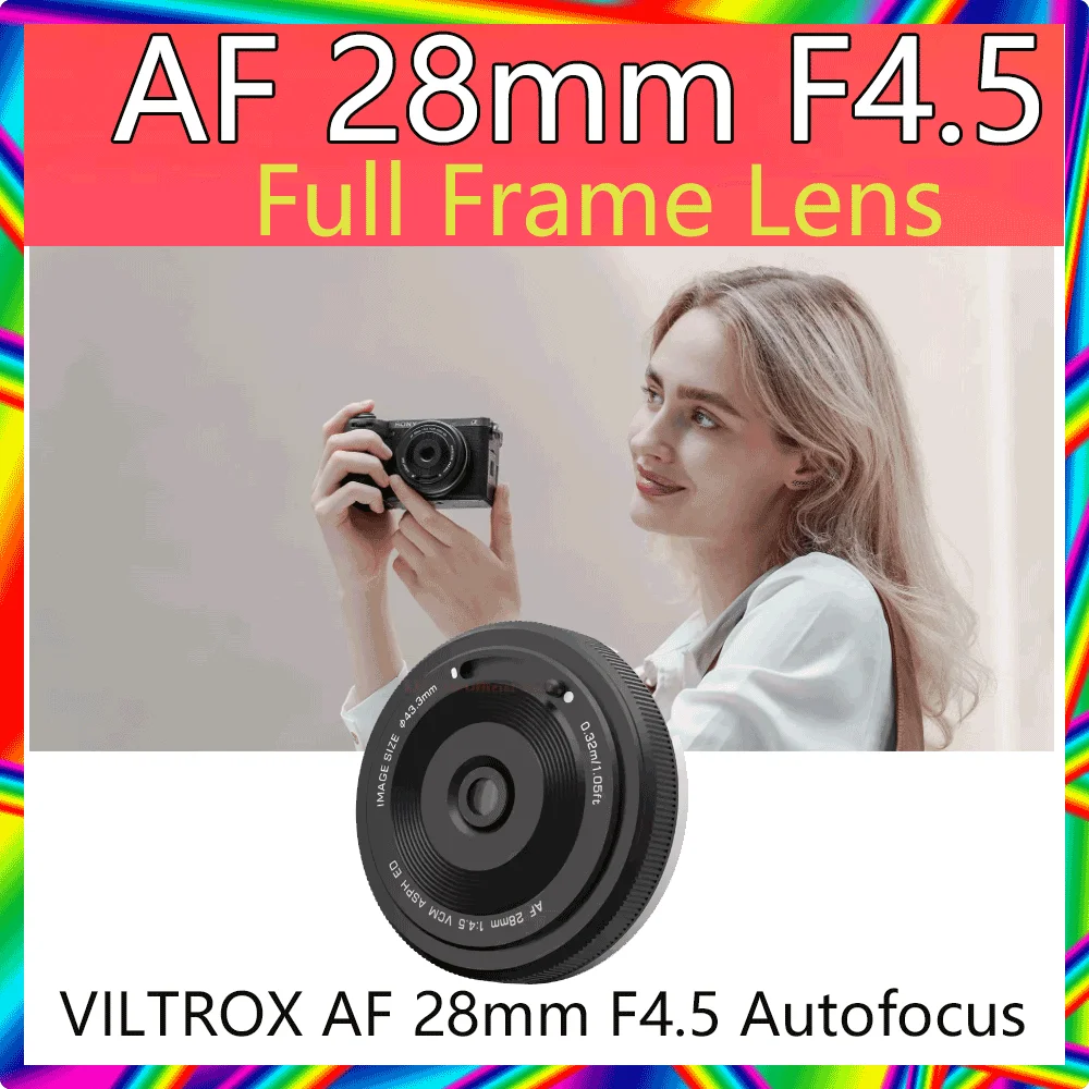 VILTROX AF 28mm F4.5 Autofocus Full Frame Lens Retro Ultra-thin For Sony E Mount A7C A6400 A6700 ZV-E10 A7M5