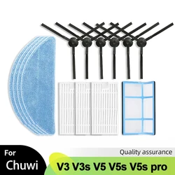 로봇 진공 청소기 부품 사이드 브러시 HEPA 필터 걸레 천 액세서리, iLife Chuwi V3 V3s V5 V5s V5s Pro V50 V55 x5