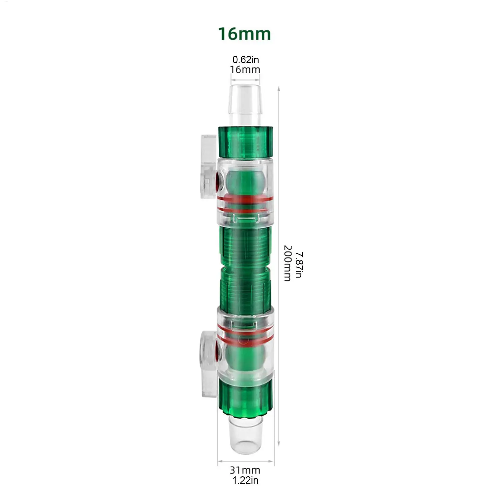 12/16mm Aquarium-Wasserventil-Schlauchanschluss, Doppelhahn-Schnellverschluss-Verbinder für Fischbeckenfilter, Ersatzanschluss für Aquarien – Detail 12