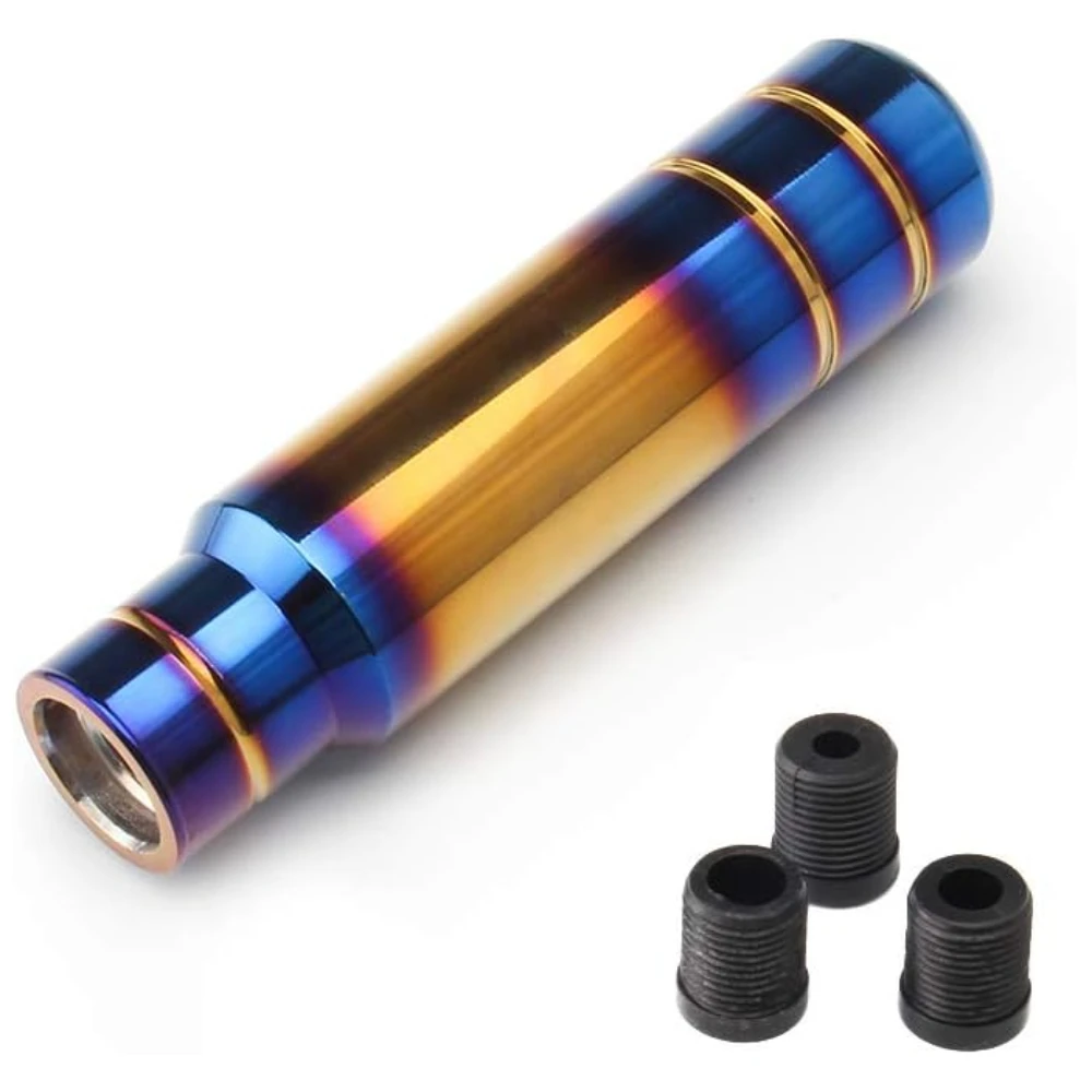 

Aluminum Weighted Shift knobs Universal Burnt Blue Long Shift knob Automatic Manual Vehicles Lever Cover Head Shift Knobs