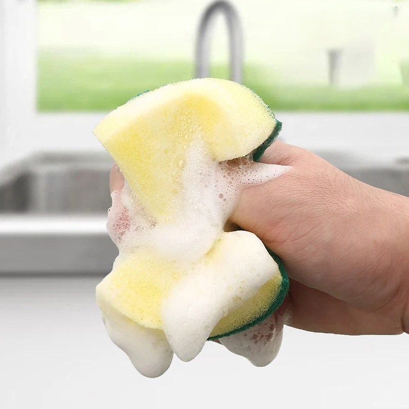 Wholesale Highly Absorbent Double-sided Sponge Magic Clean Pot Rust Stain Sponges Cleaning Brush Kitchen Grease Cleaner Tools